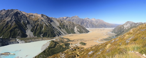Mueller Lake & Mt Cook National Park - Panorama : click to zoom !