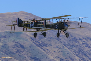 Bristol Fighter escorted by Sopwith Camel