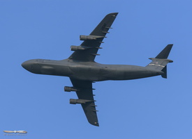 C-5 Galaxy flying by prior to landing