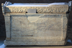Marble strigilated sarcophagus 3rd AD