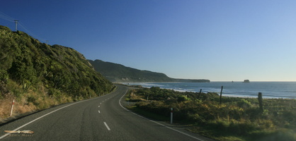 Seaside road on the West Coast