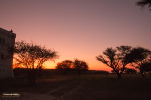 Sunset over Namutoni