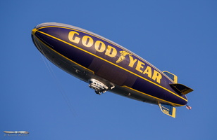 Goodyear's blimp flying after the daily show