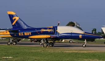 Aero L-39 Albatross in fake Blue Angels color scheme
