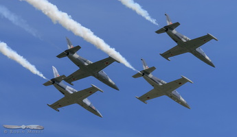 The Hoppers airshow team with 4 Aero L-39
