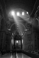 Crepuscular rays in St. Peter's Basilica