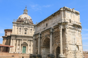 Arch of Septimus Severus in front of Santa Luca e Martina