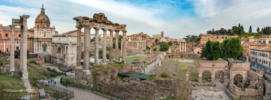 Roman forum seen from the Portico dii Consentes