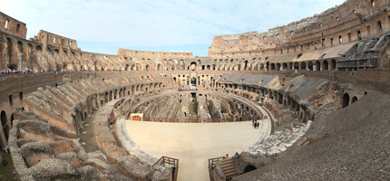 Panorama of the interior of the Colosseum