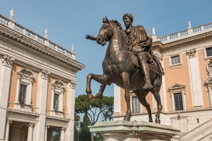 Equestrian statue of Marcus Aurelius on Capitole Square (copie)