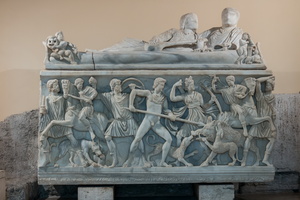 Sarcophagus with a scene of the Calydonian Hunt (3rd AD)