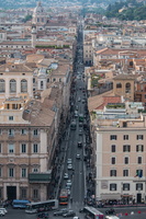 Via del Corso and Piazza del Popolo seen from top of Altare della Patria