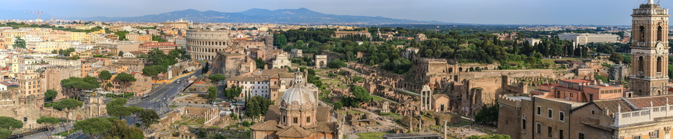 Roman forums seen from the top of Altare della Patria