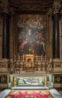 Death of the Virgin (Saraceni, 17th AD) in Santa Maria della Scala