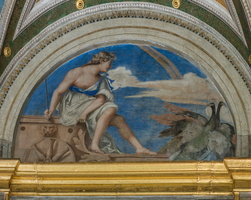 Juno, goddess of marriage and her peacocks