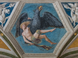 Aquarius depicted by Ganymede abducted by Jupiter as an eagle