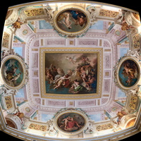 Ceiling of the Psyche Room - Cupid and Psyche, intervention of Jupiter (Novelli, 18th AD)