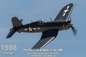 #TDIA Jan 11 - Vought F4U-1 Corsair, the aircraft flown by Greory 'Pappy' Boyington in the Pacific Theater