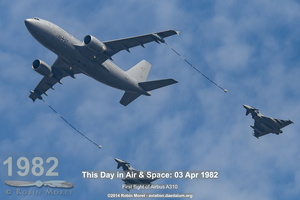 Airbus A310 MRTT Luftwaffe with Typhoon in air to air refueling positions