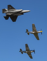 USAF Heritage Flight with F-35A and P-51D